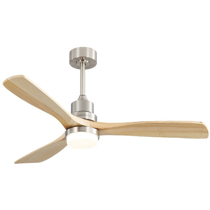 Ventilateur de plafond d'intérieur Sofucor 52 en bois avec éclairage intégré et télécommande (en option).