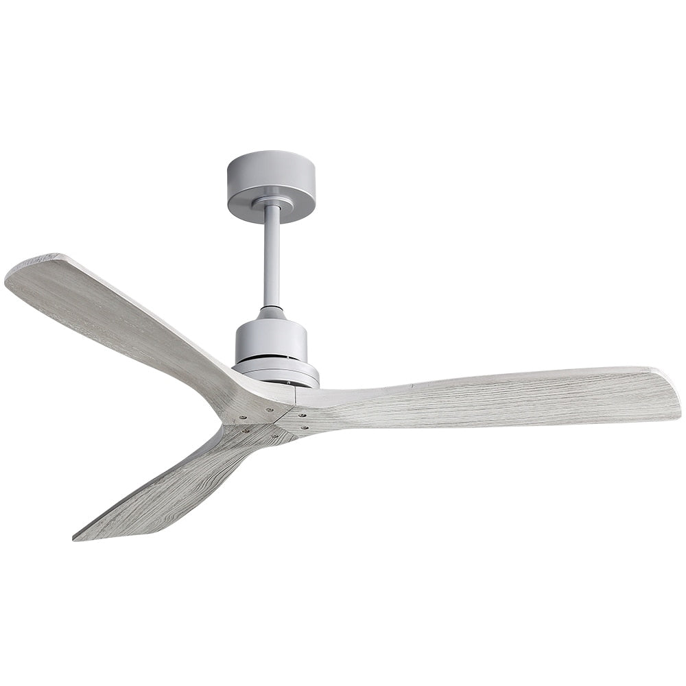 Ventilateur de plafond d'intérieur Sofucor 52 en bois avec éclairage intégré et télécommande (en option).