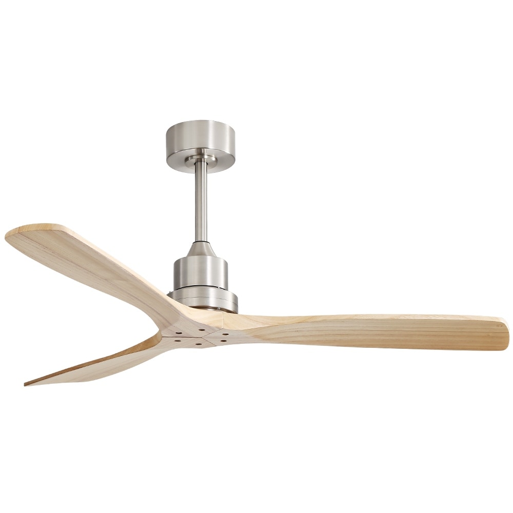 Ventilateur de plafond d'intérieur Sofucor 52 en bois avec éclairage intégré et télécommande (en option).