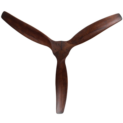 Ventilateur de plafond moderne de 132 cm (52 ​​pouces) en bois massif et ABS avec télécommande (sans éclairage), 6 vitesses de ventilation et flux d'air réversible.