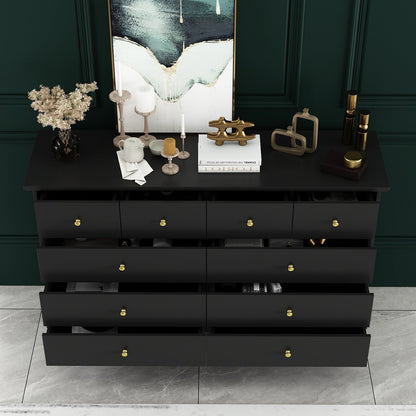 Commode double de 55,1 cm de large avec tiroirs de rangement