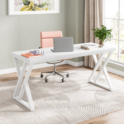 Bureau d'ordinateur robuste de 55 pouces, bureau de bureau