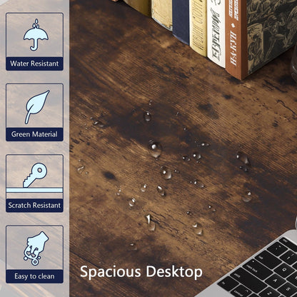 Bureau d'ordinateur robuste de 55 pouces, bureau de bureau