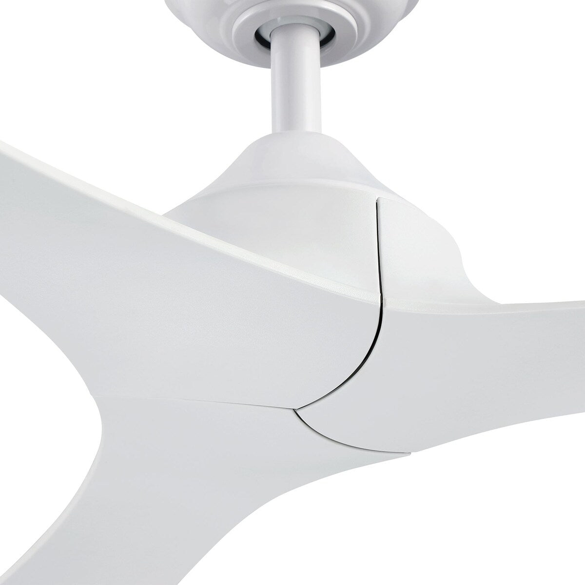 Ventilateur de plafond moderne noir à 3 pales de 56 pouces avec télécommande