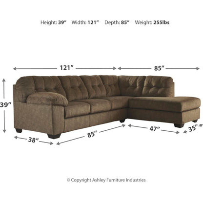 Canapé d'angle Accrington 2 pièces avec méridienne