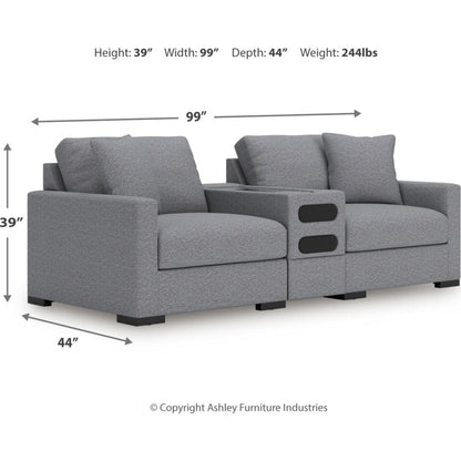 Canapé d'angle modulaire 3 pièces exclusif à Omaha avec système audio