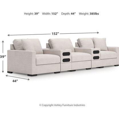 Canapé d'angle modulaire 5 pièces exclusif à Omaha avec double système audio