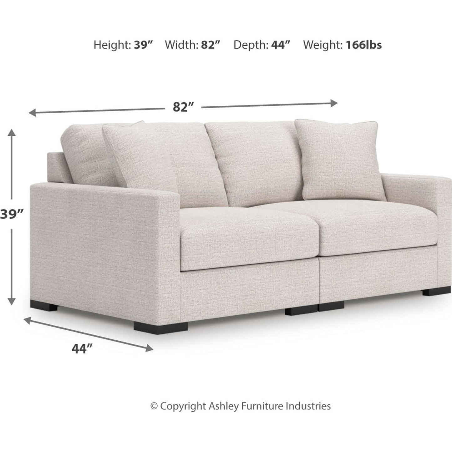 Canapé d'angle modulaire 2 pièces exclusif à Omaha