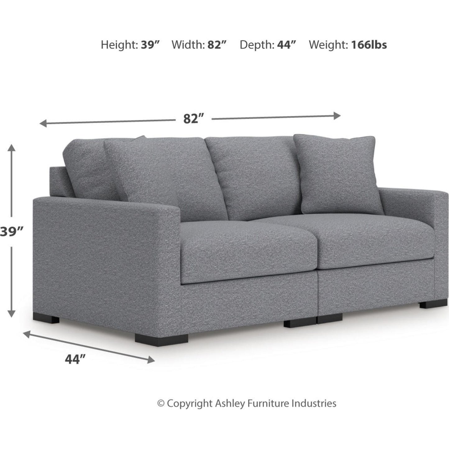 Canapé d'angle modulaire 2 pièces exclusif à Omaha