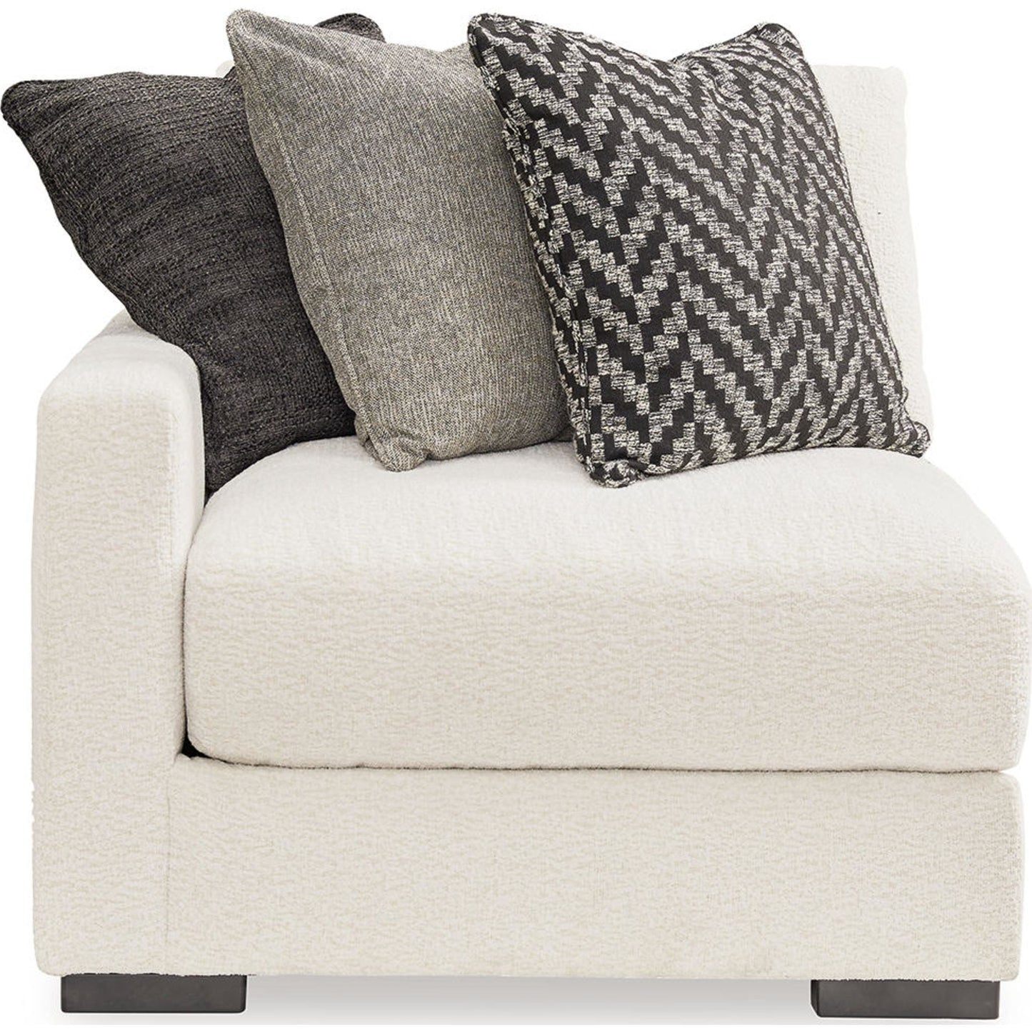 Canapé d'angle modulaire 6 pièces Elissa Court exclusif avec méridienne