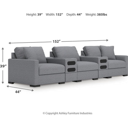 Canapé d'angle modulaire 5 pièces exclusif à Omaha avec double système audio