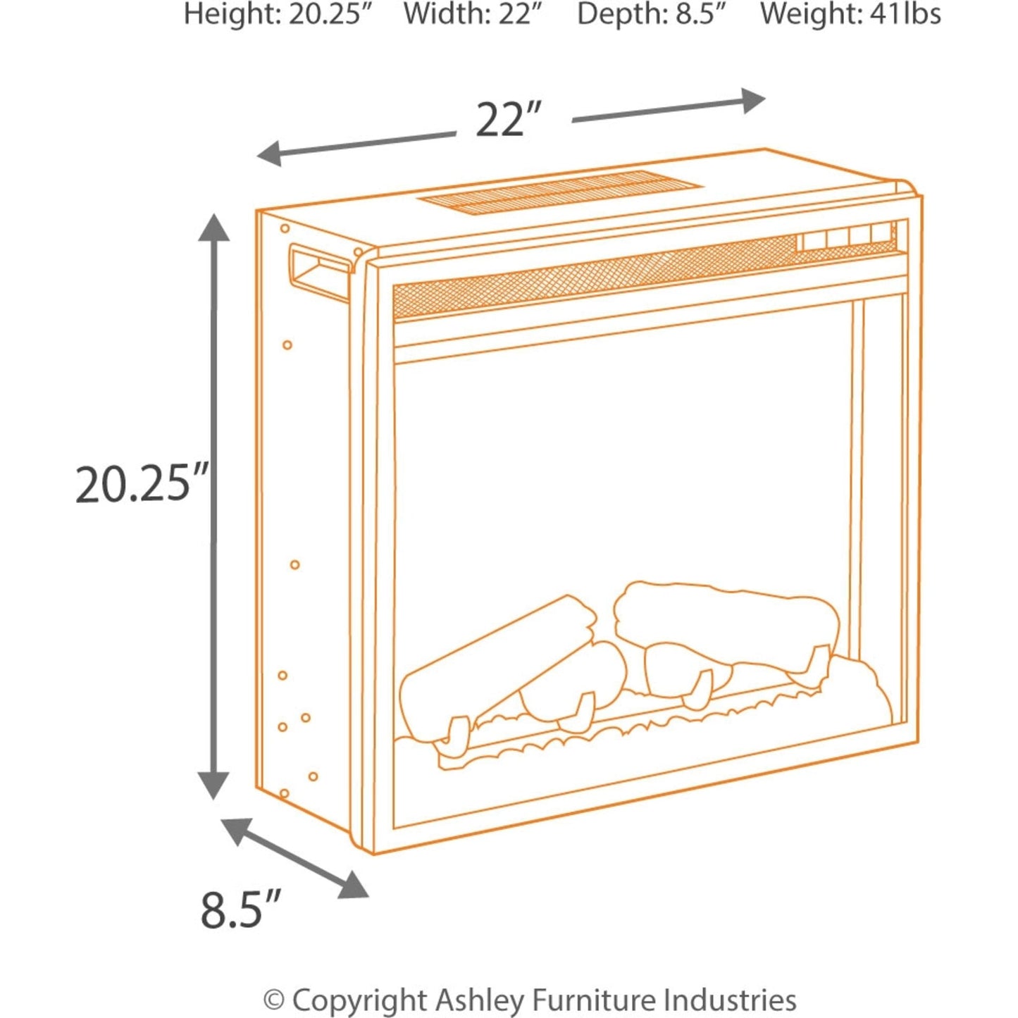 Accessoires de divertissement : insert de cheminée avec verre concassé