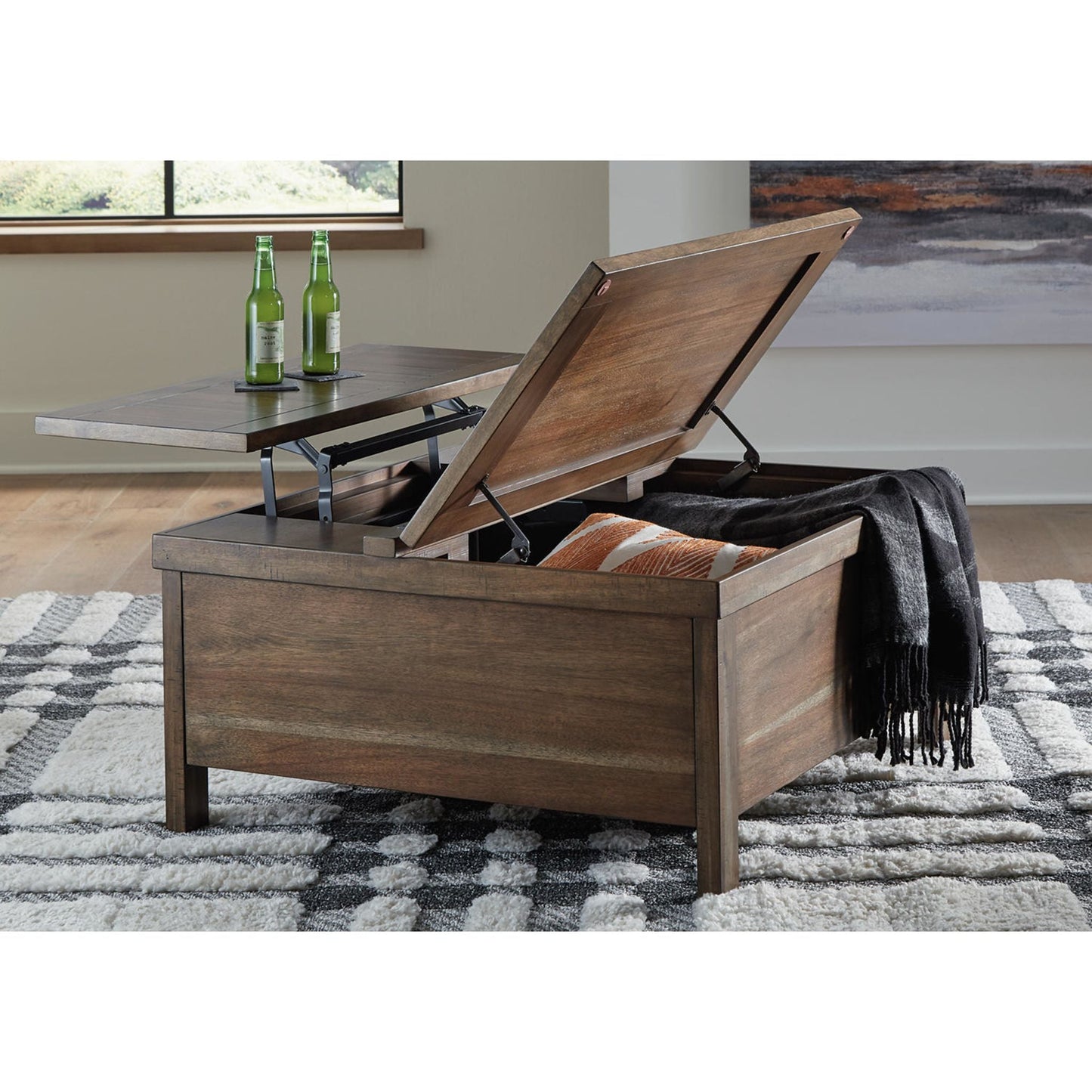 Table basse Moriville avec plateau relevable