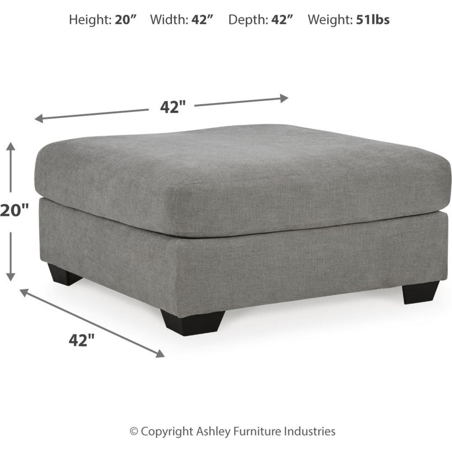 Pouf d'appoint surdimensionné exclusif Keener