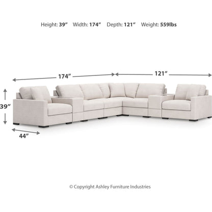 Canapé d'angle modulaire 8 pièces exclusif à Omaha avec double rangement