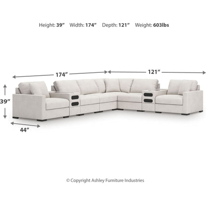 Canapé d'angle modulaire 8 pièces exclusif à Omaha avec double système audio