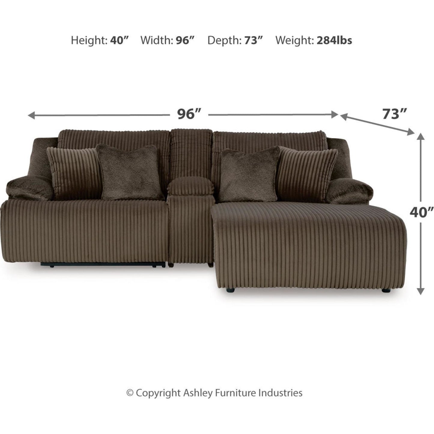 Canapé d'angle inclinable 3 pièces haut de gamme