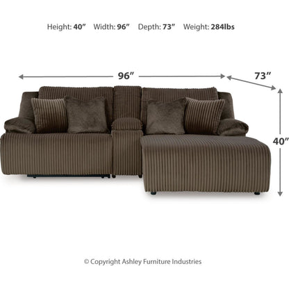 Canapé d'angle inclinable 3 pièces haut de gamme