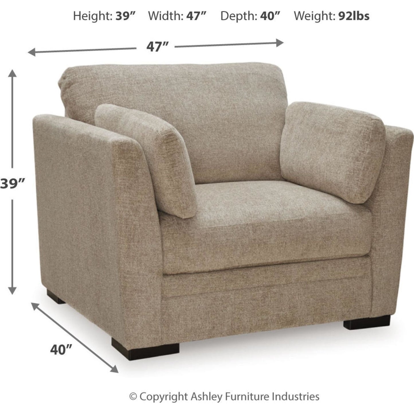 Chaise surdimensionnée exclusive Kimbridge