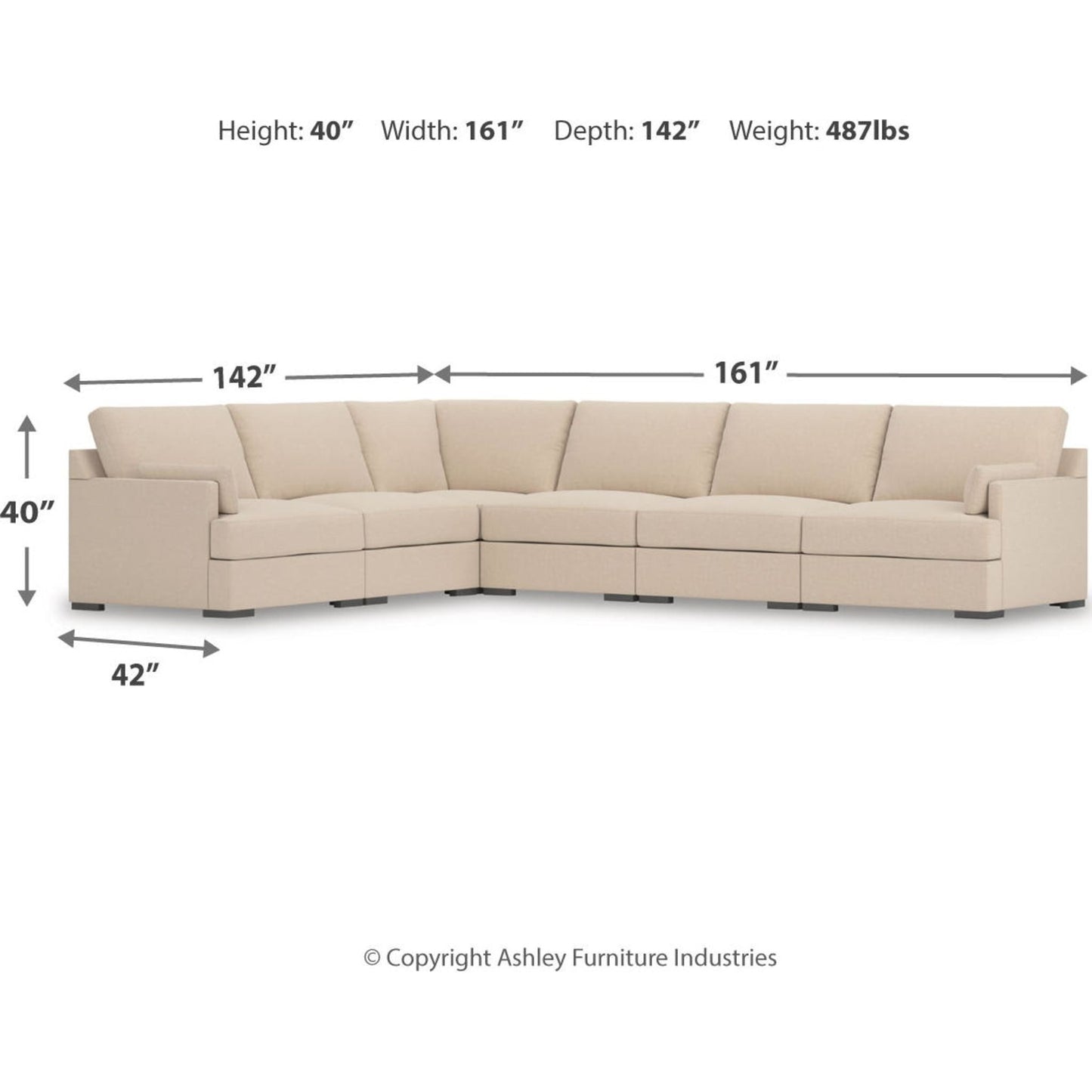 Sectionnel modulaire 6 pièces exclusif à Regality