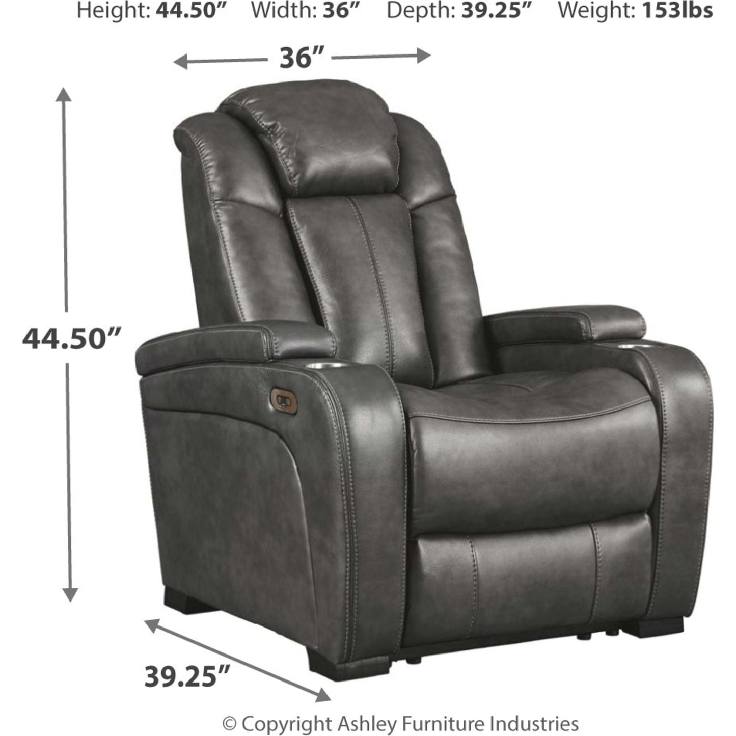 Fauteuil inclinable électrique Turbulence avec appui-tête réglable