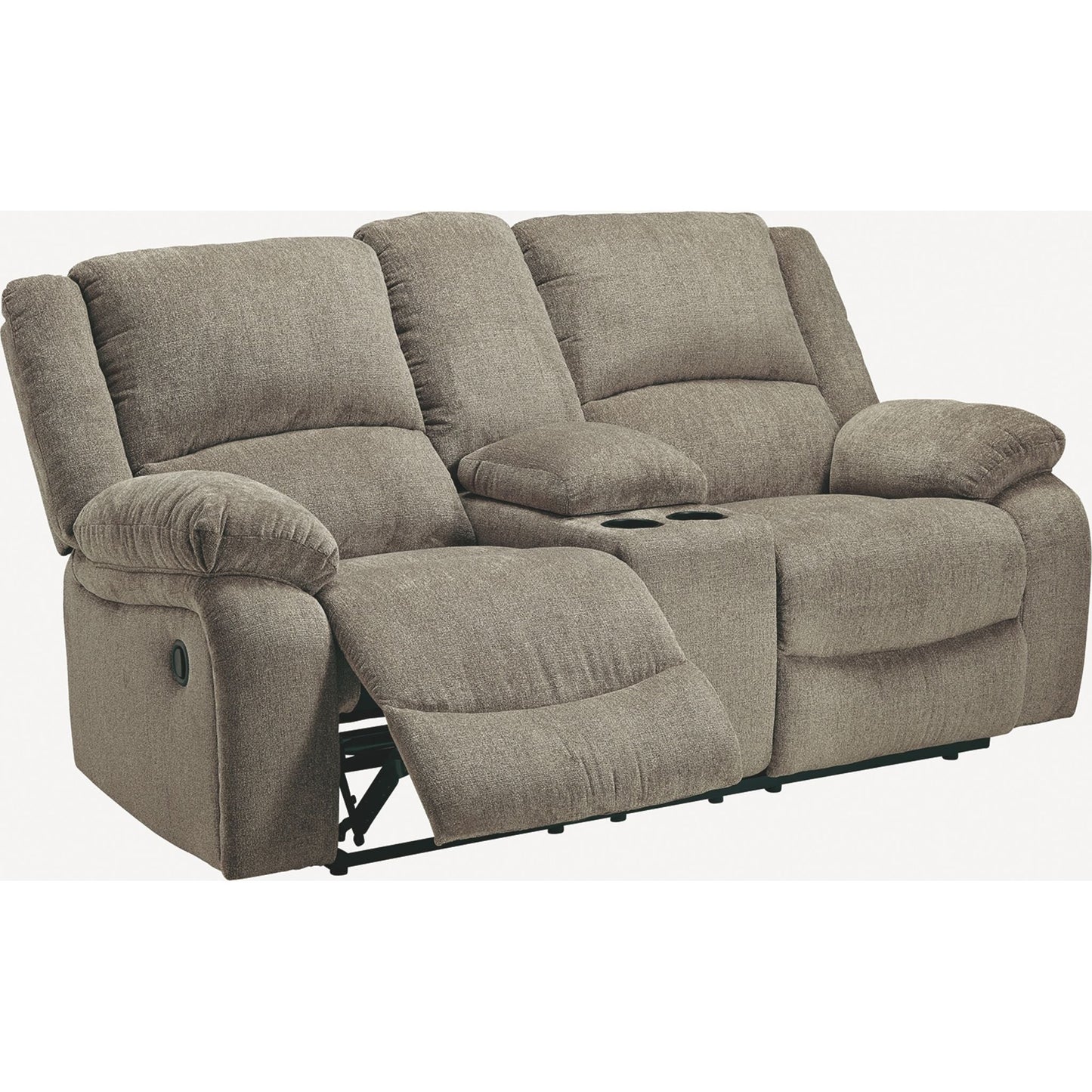 Canapé inclinable deux places Draycoll avec console