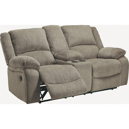 Canapé inclinable deux places Draycoll avec console