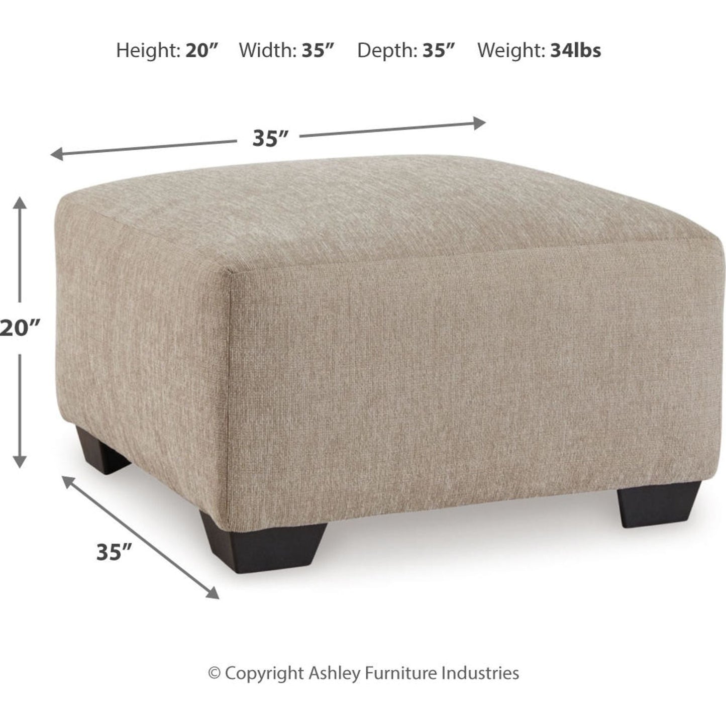 Pouf d'appoint surdimensionné Brogan Bay