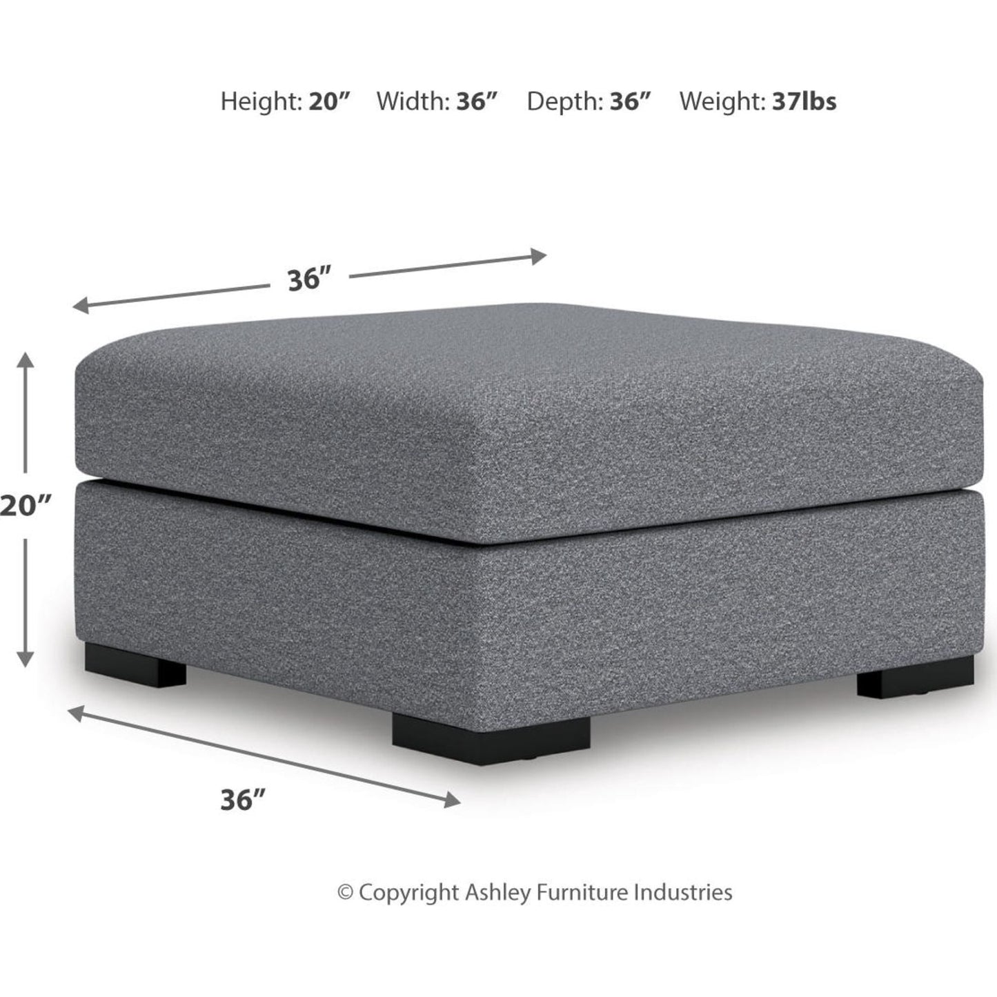 Pouf d'appoint surdimensionné exclusif à Omaha