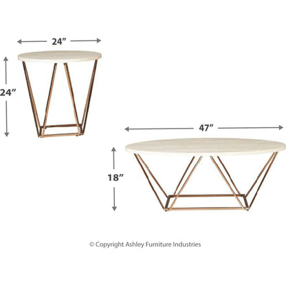 Ensemble de tables d'appoint Tarica (ensemble de 3)