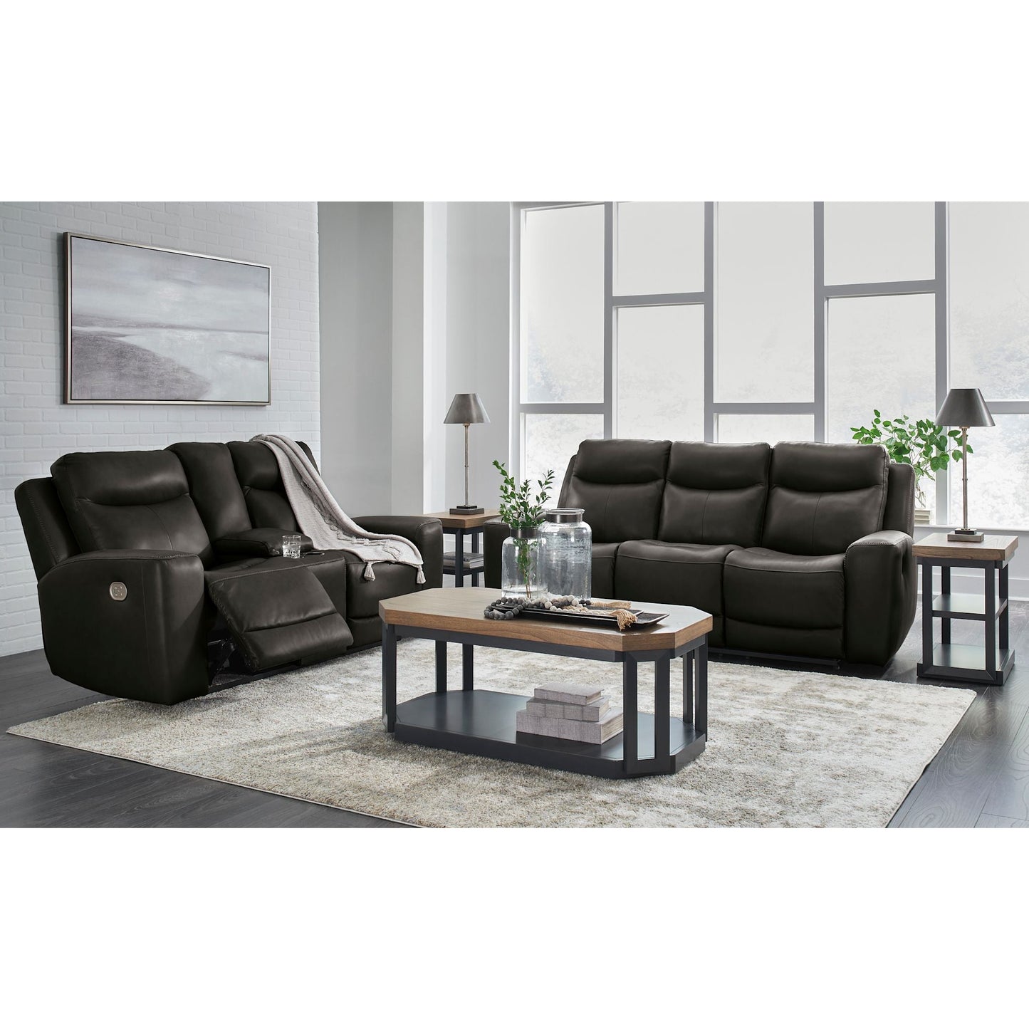 Fauteuil inclinable électrique Mindanao avec console et appui-tête réglable