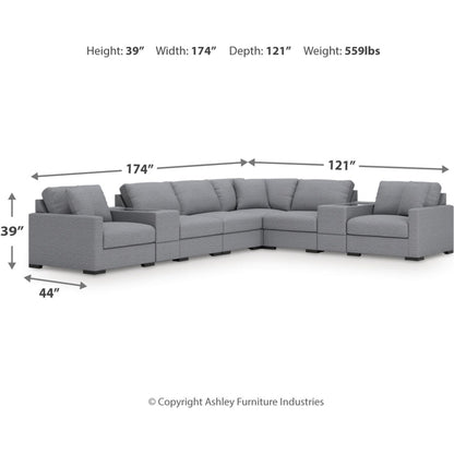 Canapé d'angle modulaire 8 pièces exclusif à Omaha avec double rangement