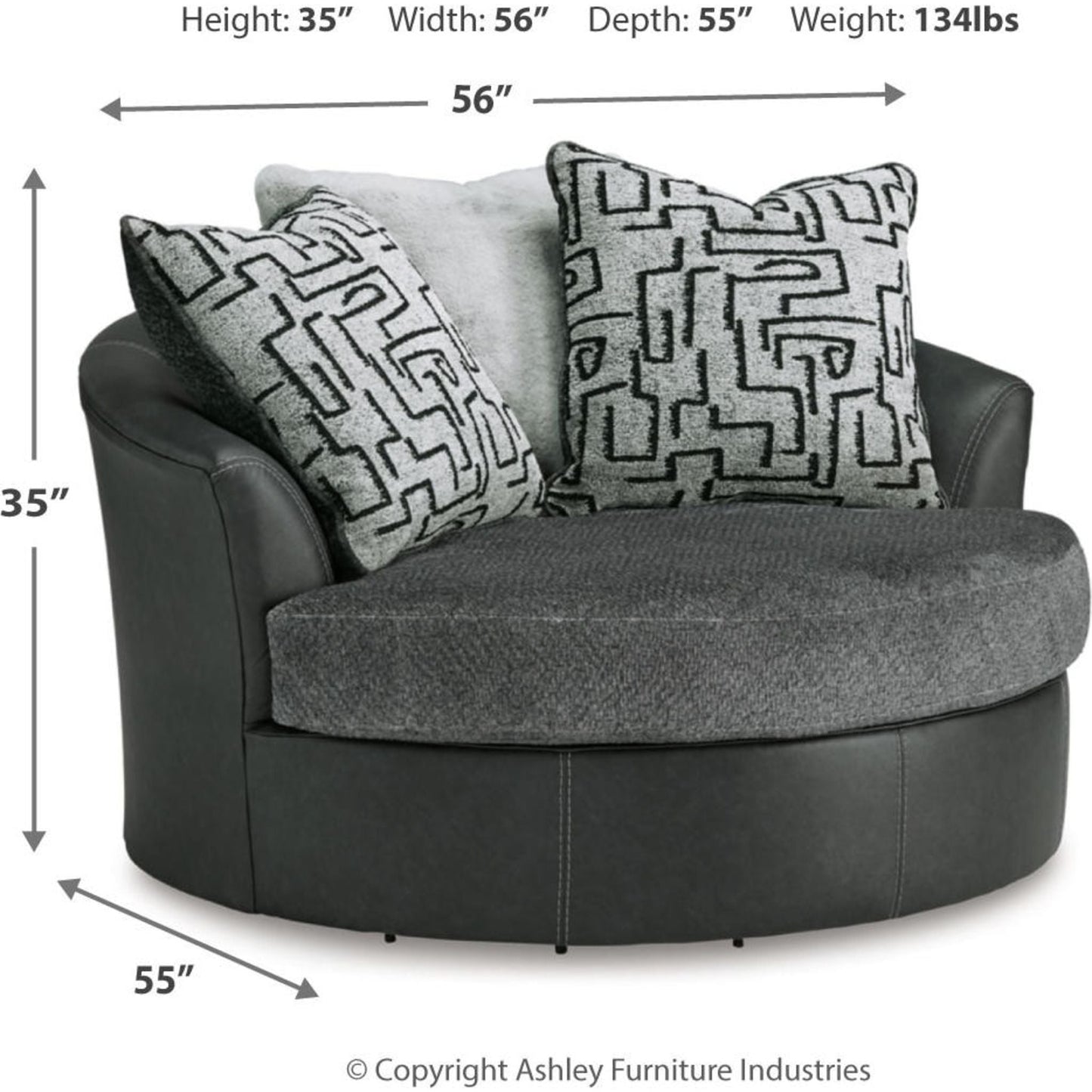 Fauteuil pivotant Brixley Pier