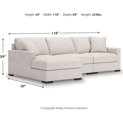 Canapé d'angle modulaire 3 pièces avec méridienne, exclusivité Omaha