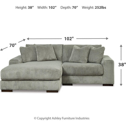 Canapé d'angle Lindyn 2 pièces avec méridienne