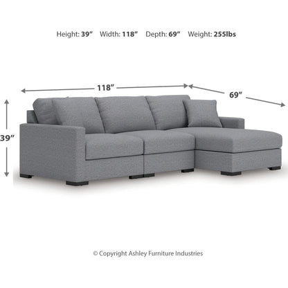 Canapé d'angle modulaire 3 pièces avec méridienne, exclusivité Omaha