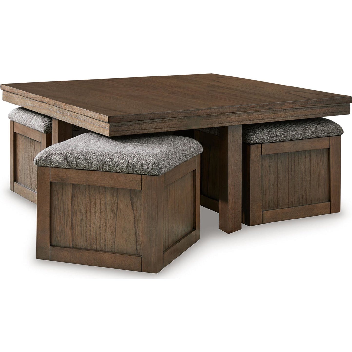 Table basse Boardernest avec 4 tabourets