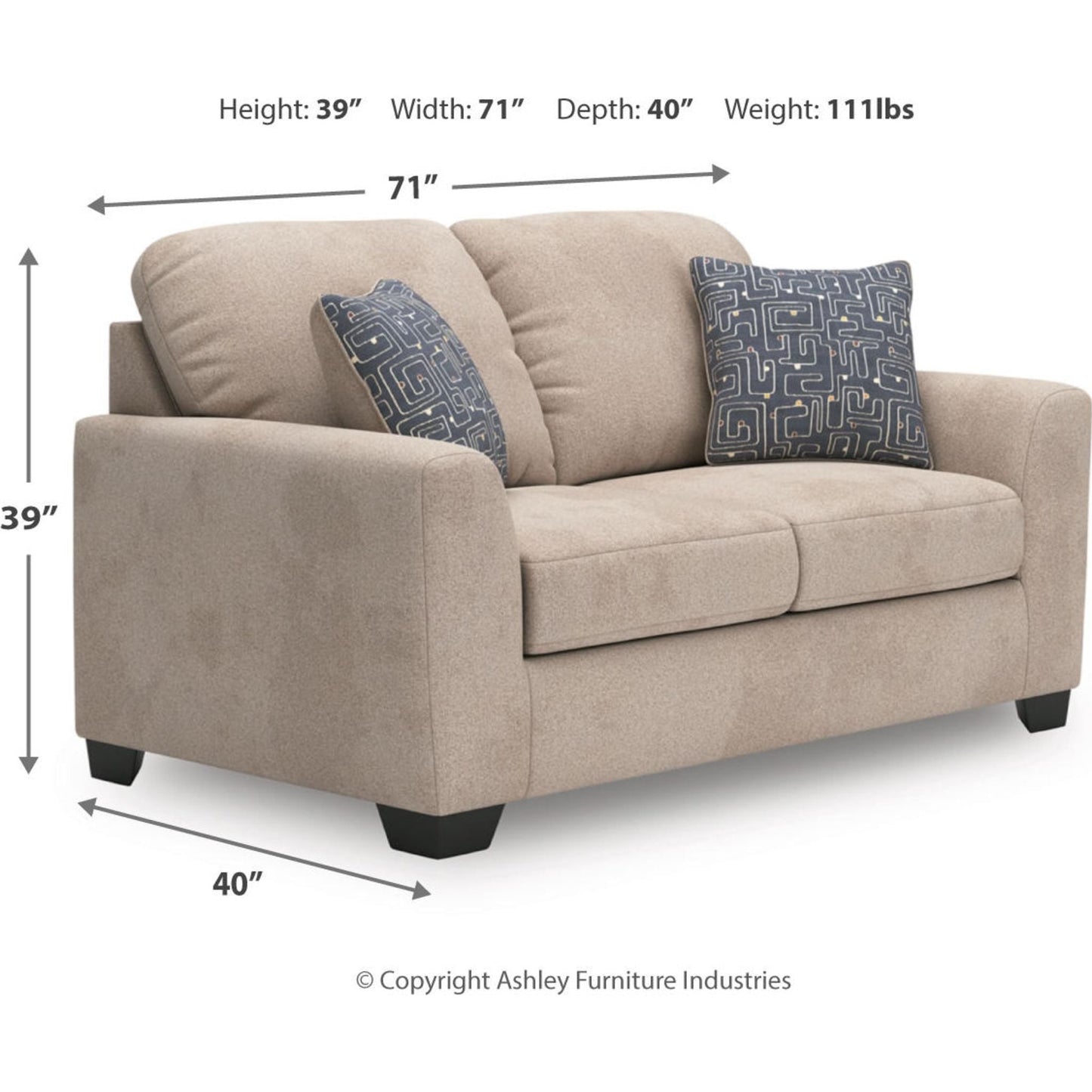 Canapé deux places exclusif Panola