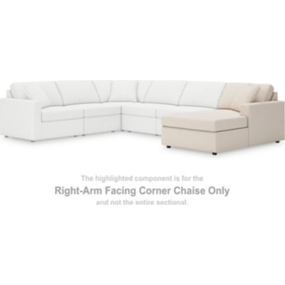 Canapé d'angle modulaire Modmax 5 pièces avec double méridienne et consoles audio