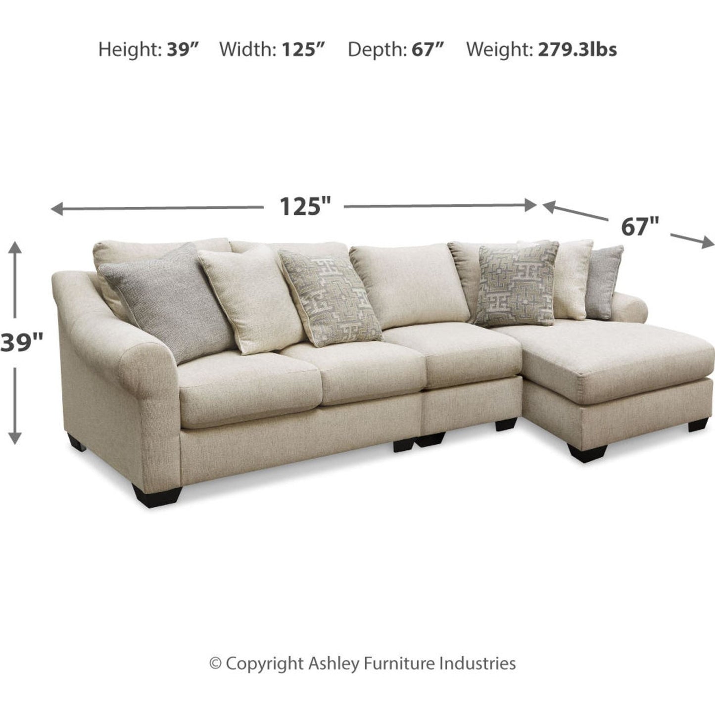 Canapé d'angle 3 pièces exclusif Carnaby