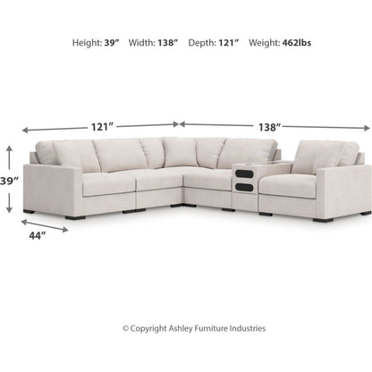 Canapé d'angle modulaire 6 pièces exclusif à Omaha avec système audio