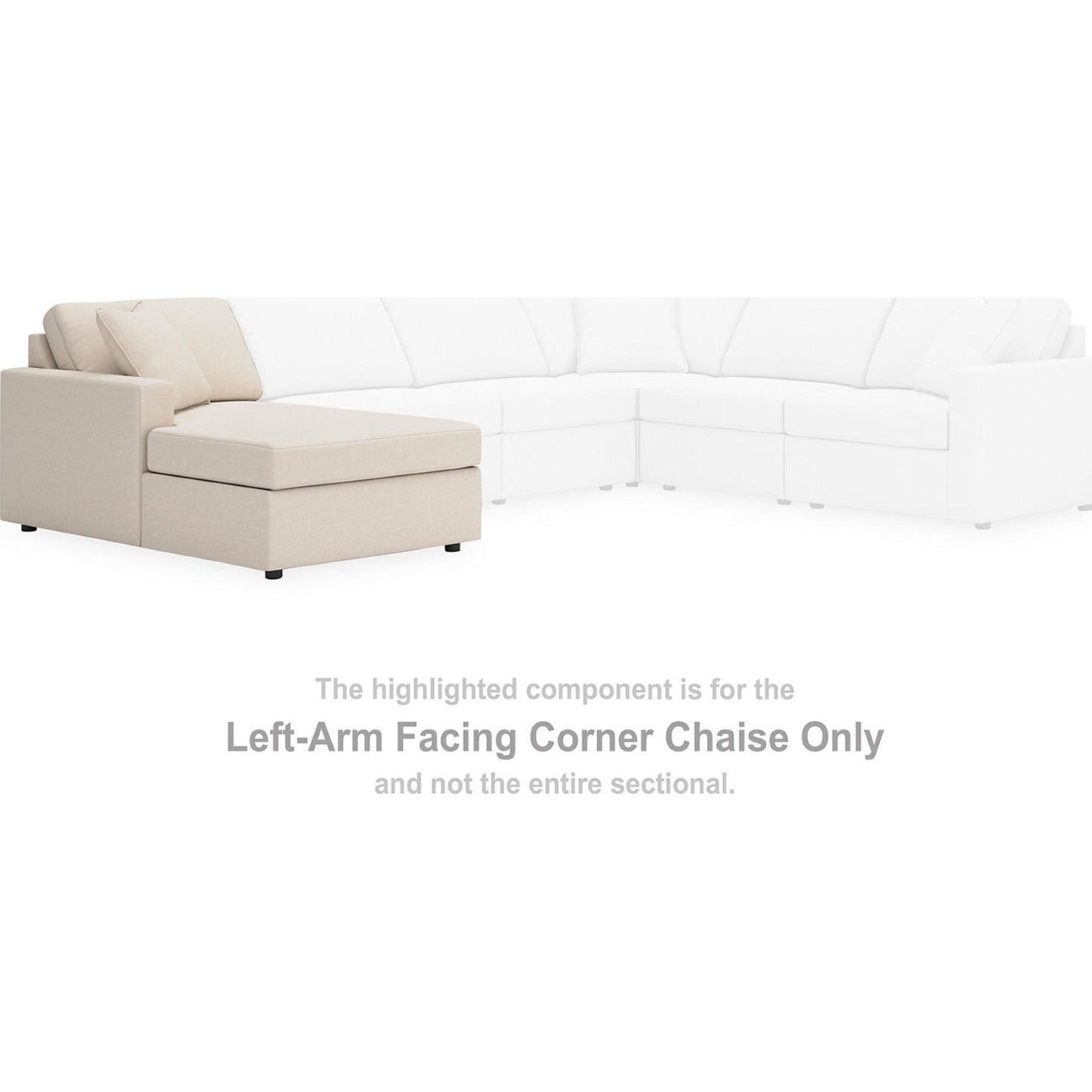 Canapé d'angle modulaire Modmax 4 pièces avec double méridienne