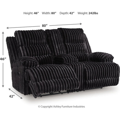 Canapé inclinable deux places Technique avec console