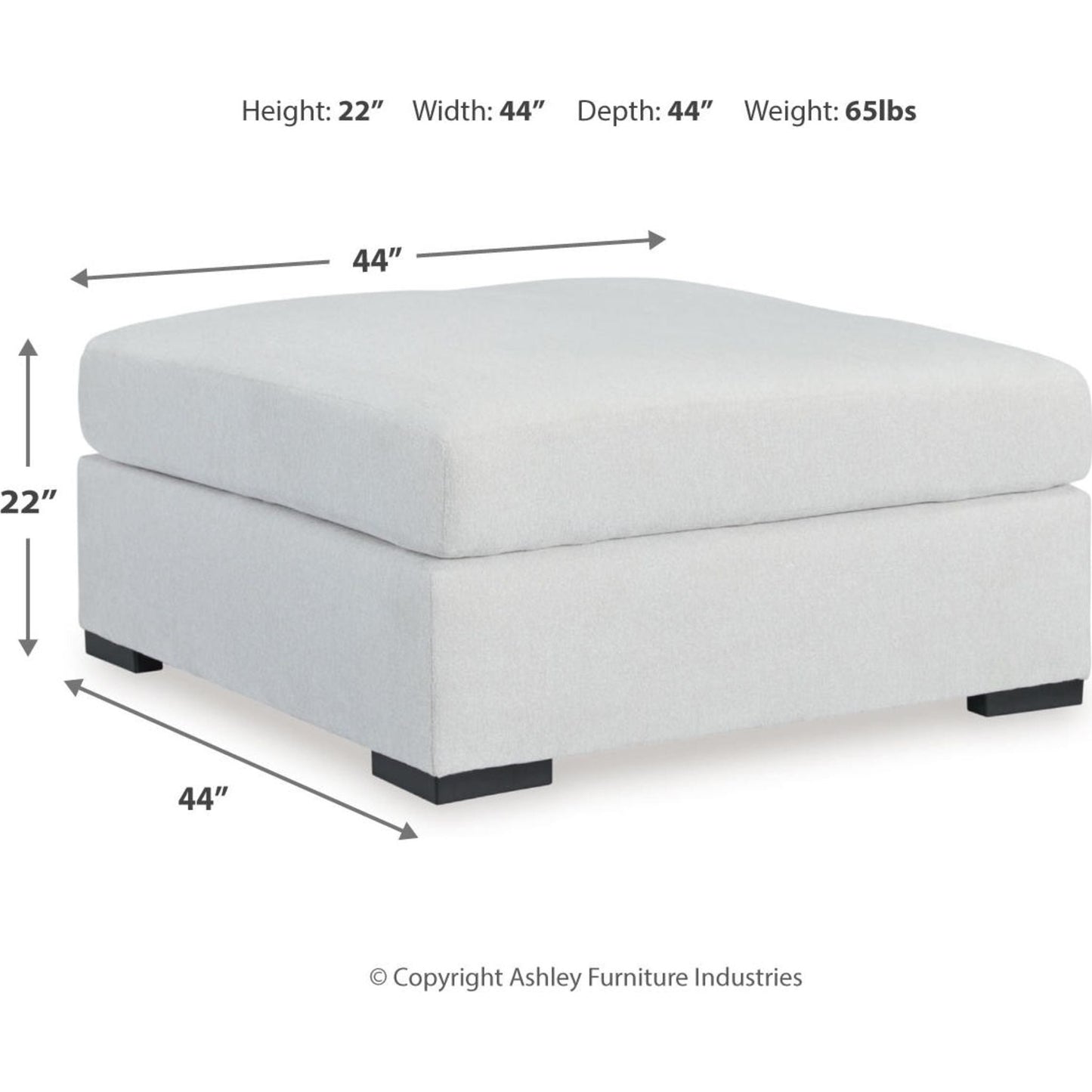 Pouf d'appoint surdimensionné exclusif Leighelli