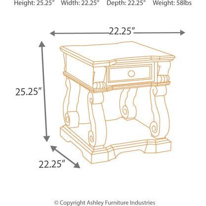 Table d'appoint carrée Alymere