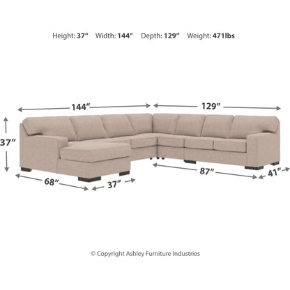 Canapé d'angle 5 pièces exclusif Ashlor