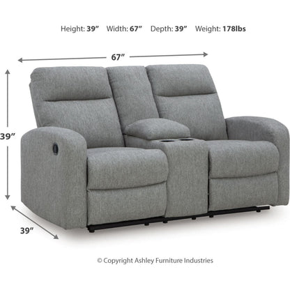 Canapé inclinable deux places Moreau Place avec console