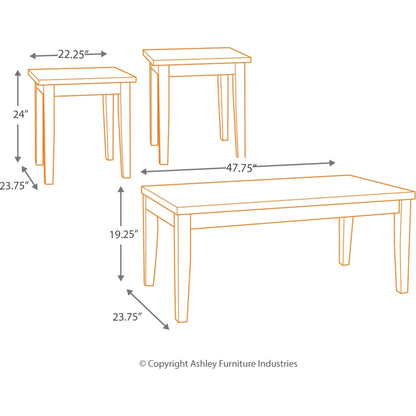 Ensemble de tables d'appoint Theo (ensemble de 3)