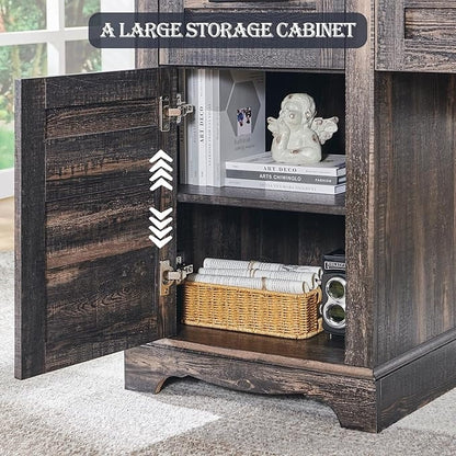 Bureau d'angle en bois style ferme, 60 pouces, pour ordinateur