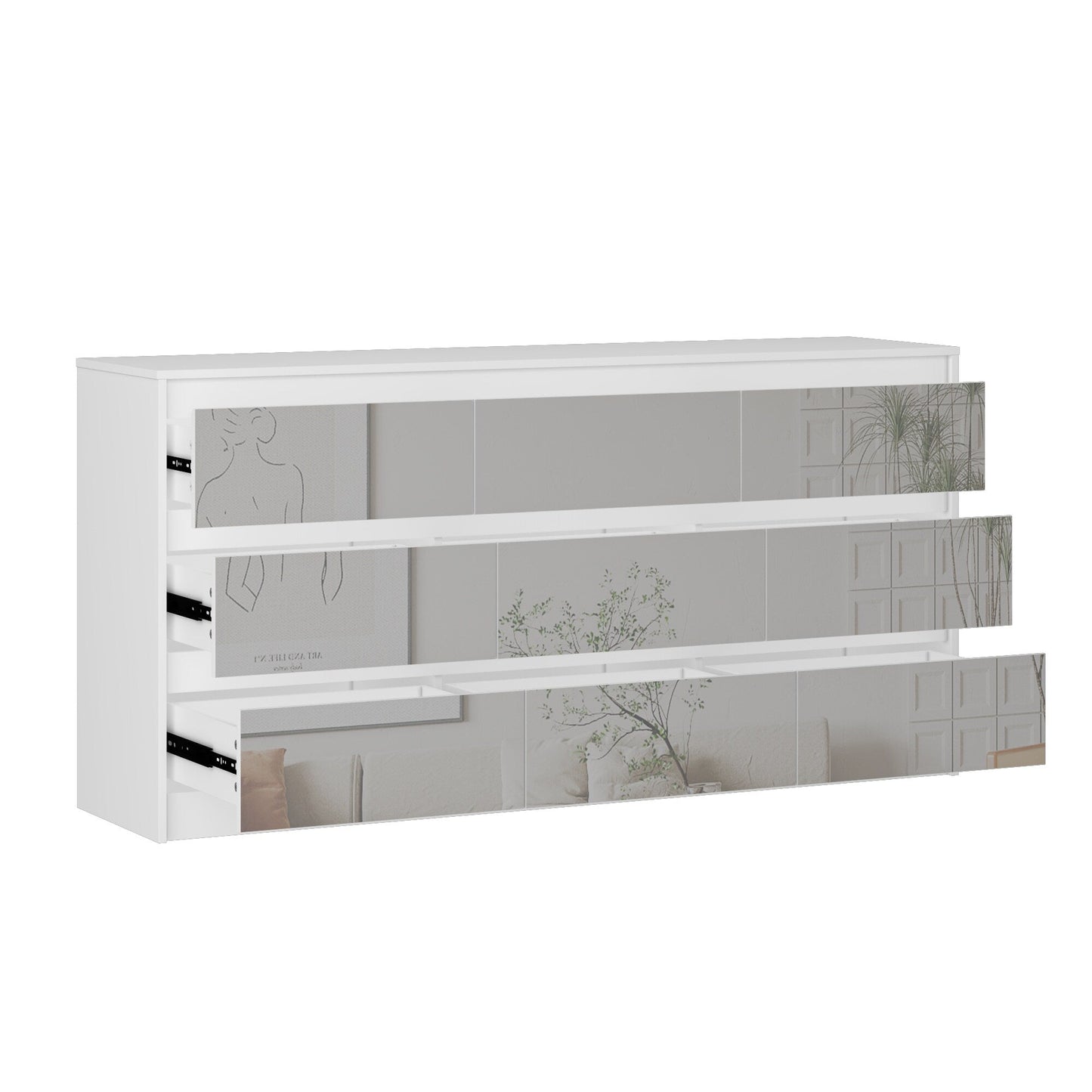 Commode d'appoint 63W à 9 tiroirs pour salon ou chambre